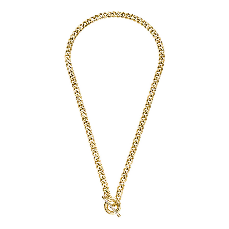 Fossil Carlie T-Bar Stainless Steel Women's Necklace JF04956710-zoom-