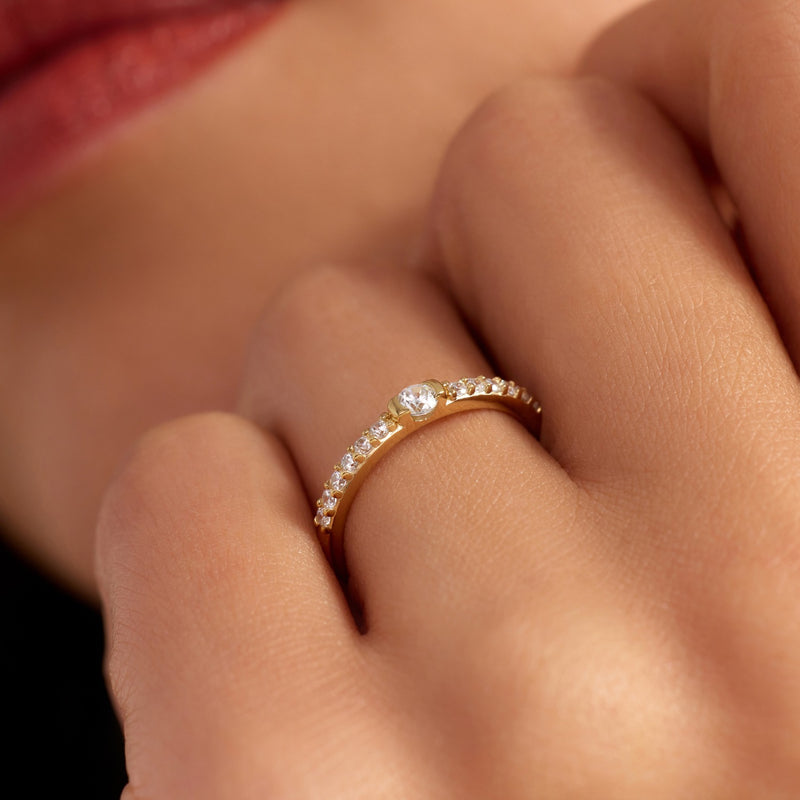 Parte Di Me Santa Maria della Base 925 sterling Silver gold plated Ring PDM33026-60-zoom-