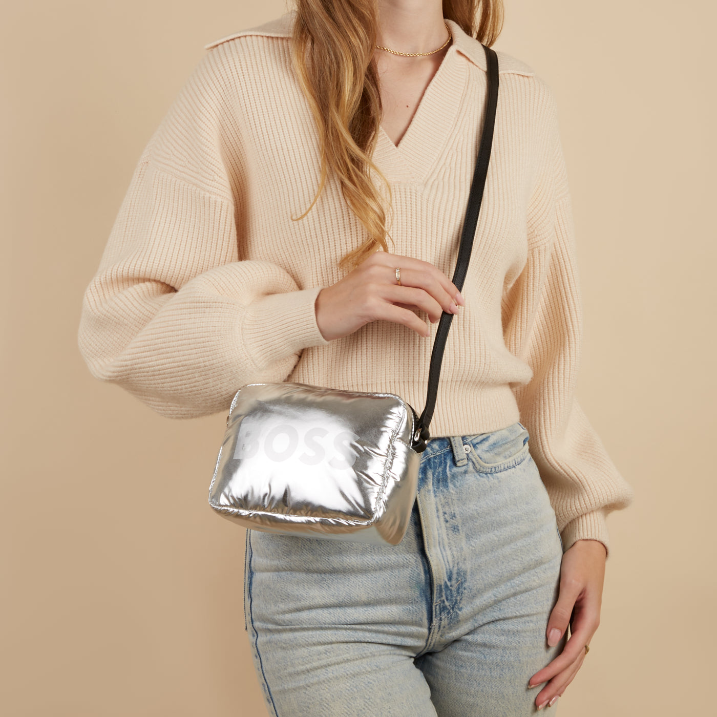 Hugo Boss BOSS Silver Crossbody Bag 50504214-040