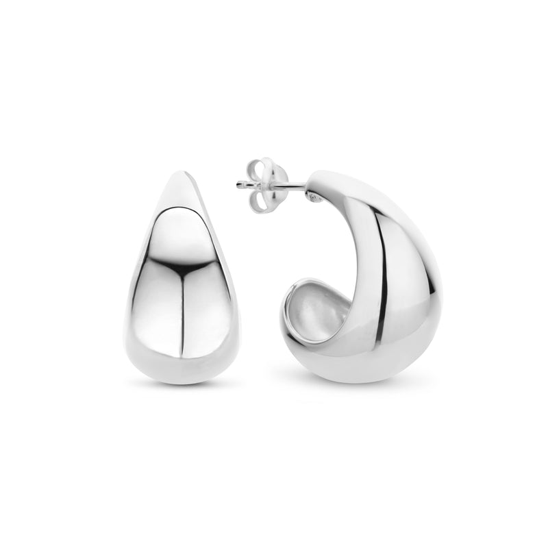 Parte Di Me Bibbiena Poppi Casentino 925 Sterling Silver Hoop Earrings PDM36159-zoom-