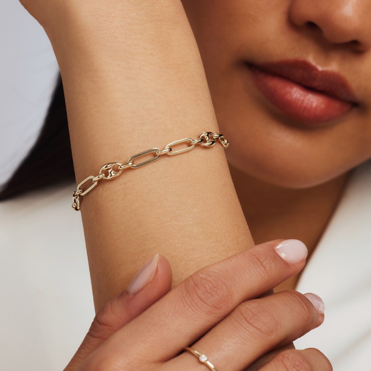 Isabel Bernard Aidee Demie 14 Carat Golden Chain bracelet IB320095