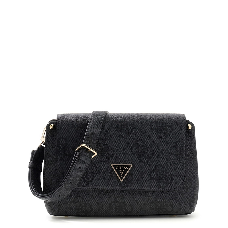 Guess Meridian II Coal Logo Flap Crossbody HWOS69-74200-CLO-zoom-