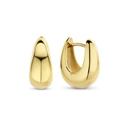 Parte Di Me Bibbiena Poppi Casentino 925 Sterling Silver Gold Plated Hoop Earrings PDM36162