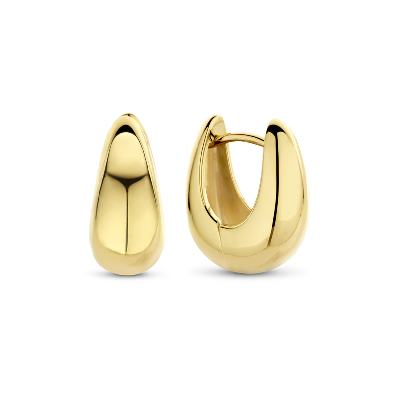Parte Di Me Bibbiena Poppi Casentino 925 Sterling Silver Gold Plated Hoop Earrings PDM36162-zoom-