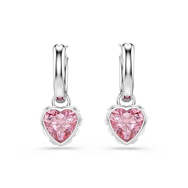 Swarovski Chroma Silver-Tone Earrings with Pink Accents 5757814-zoom-