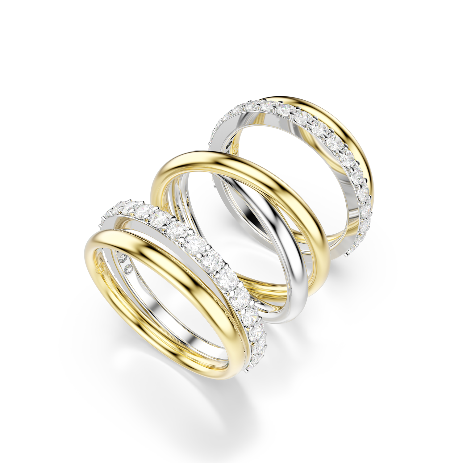 Swarovski Hyperbola Gold Plated 5740413 Metal Ring 5740414