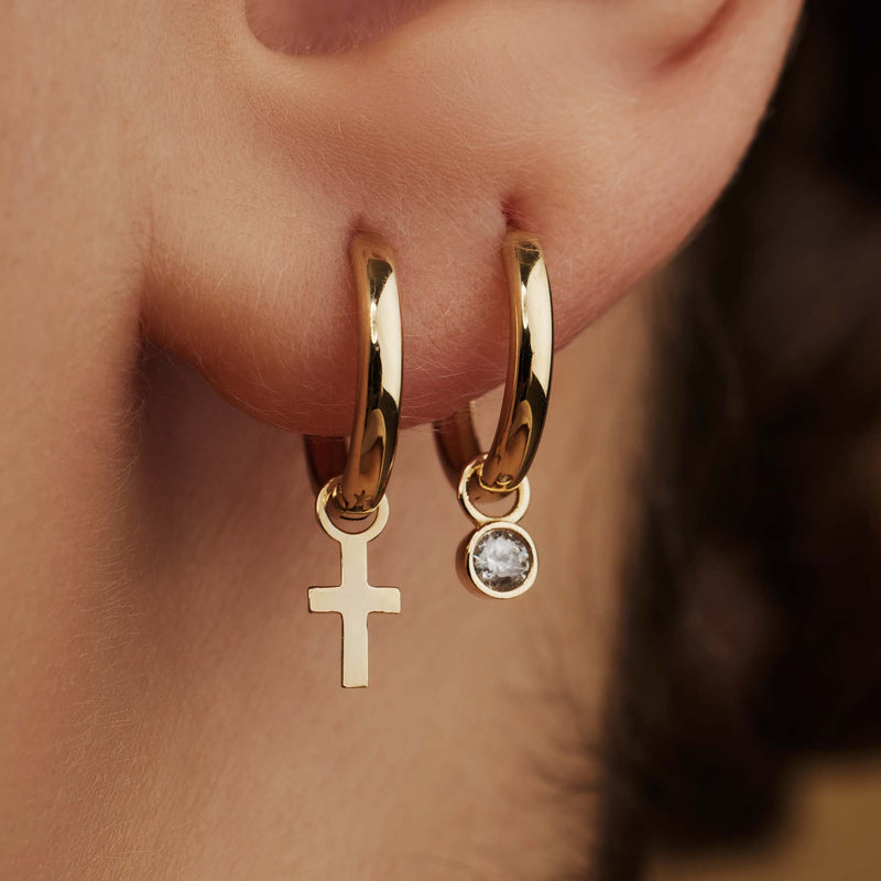 Isabel Bernard Monceau Solange 14 Carat Golden Hoop Earrings IB360154-zoom-