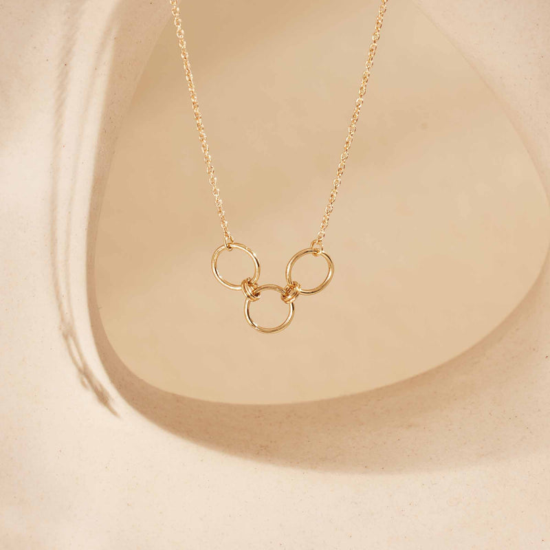 Isabel Bernard 14 Carat Golden Belleville Anna Necklace IB340047 (Length 40.00-45.00 cm)-zoom-