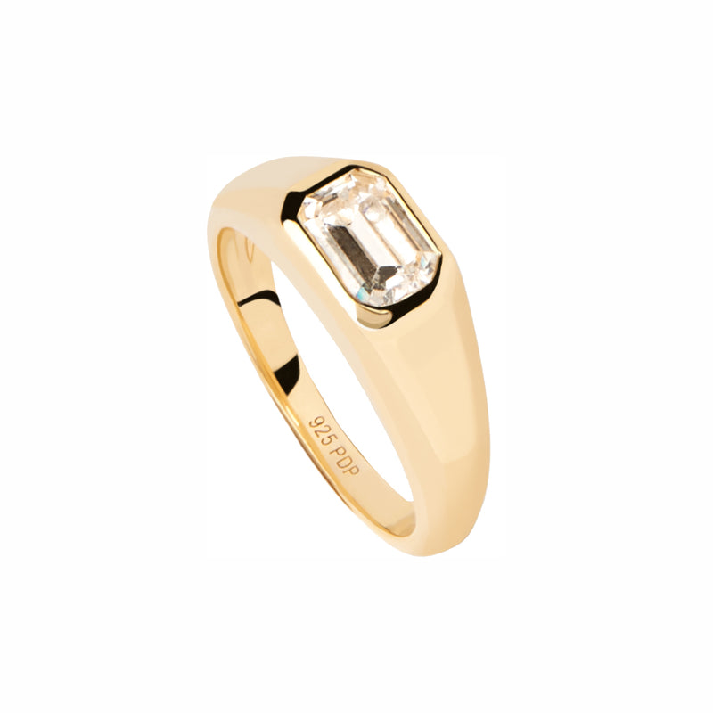 P D Paola The New Essentials 925 Sterling Silver Ring AN01-985-10with18K Gold Plating-zoom-