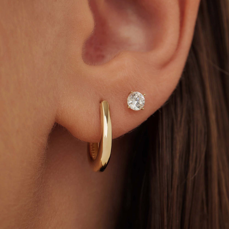 Isabel Bernard Rivoli Maryn 14 Carat Golden Hoop Earrings IB360188-zoom-