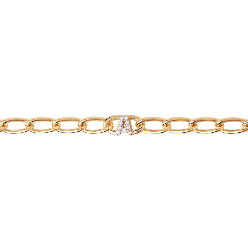P D Paola 925 Sterling Silver Letter D Bracelet PU01-541-U with 18K Gold Plating-zoom-