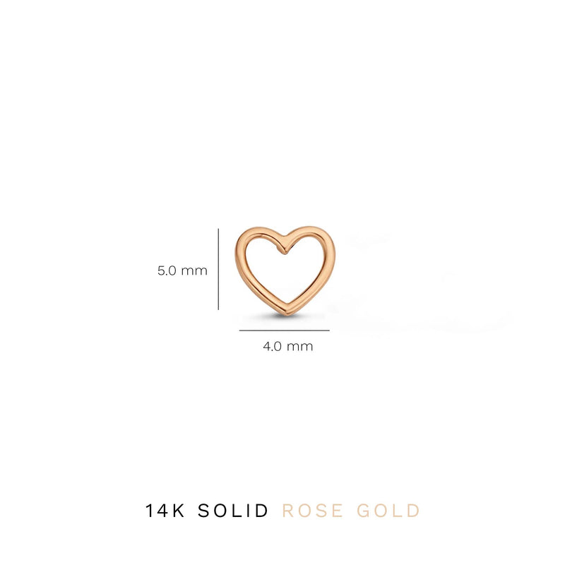 Isabel Bernard La Concorde Amore 14 Carat Rosegold Ear Studs IB360231-zoom-