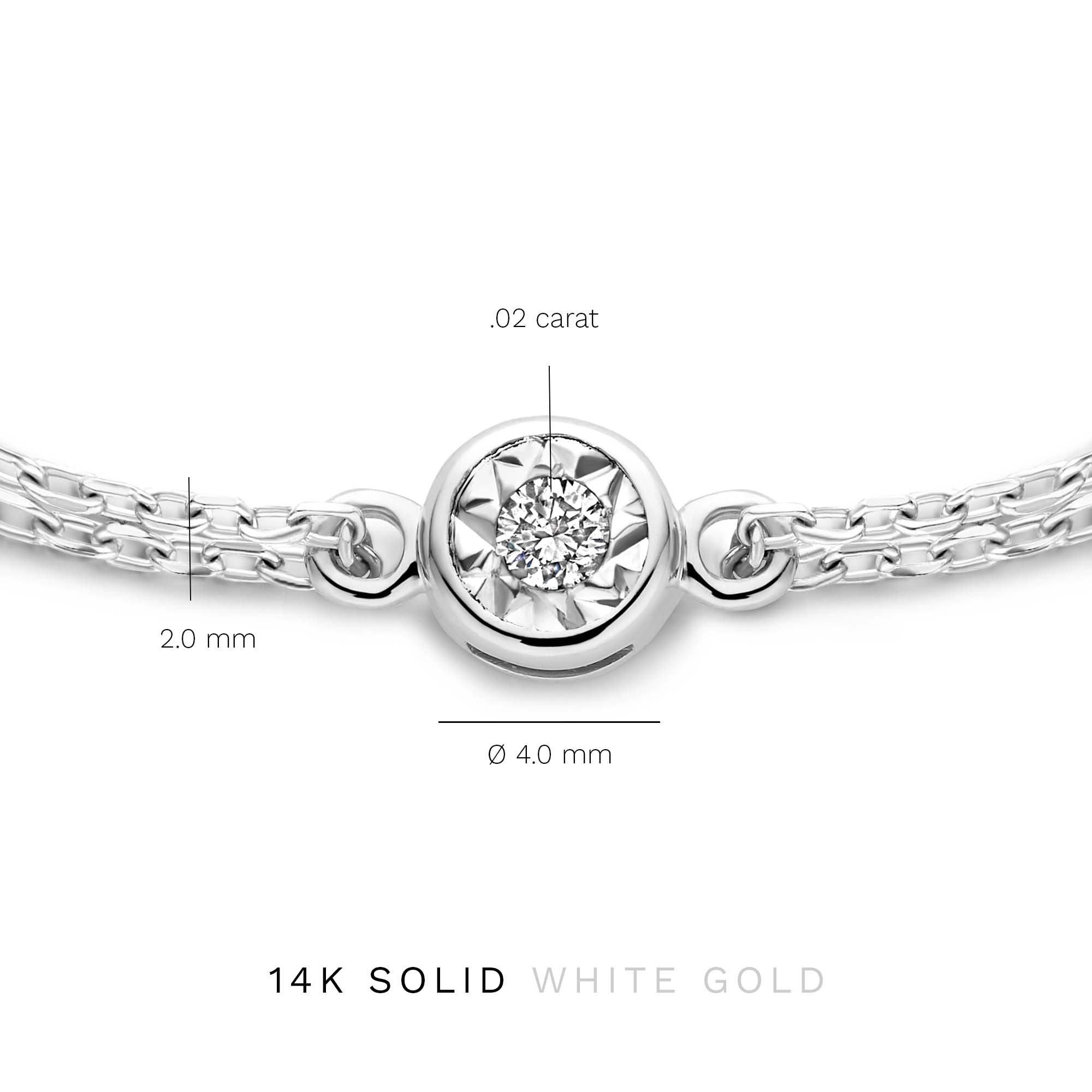 Isabel Bernard De La Paix Inaya 14 Carat Whitegold Bracelet | diamond 0.02 ct | IBD320010