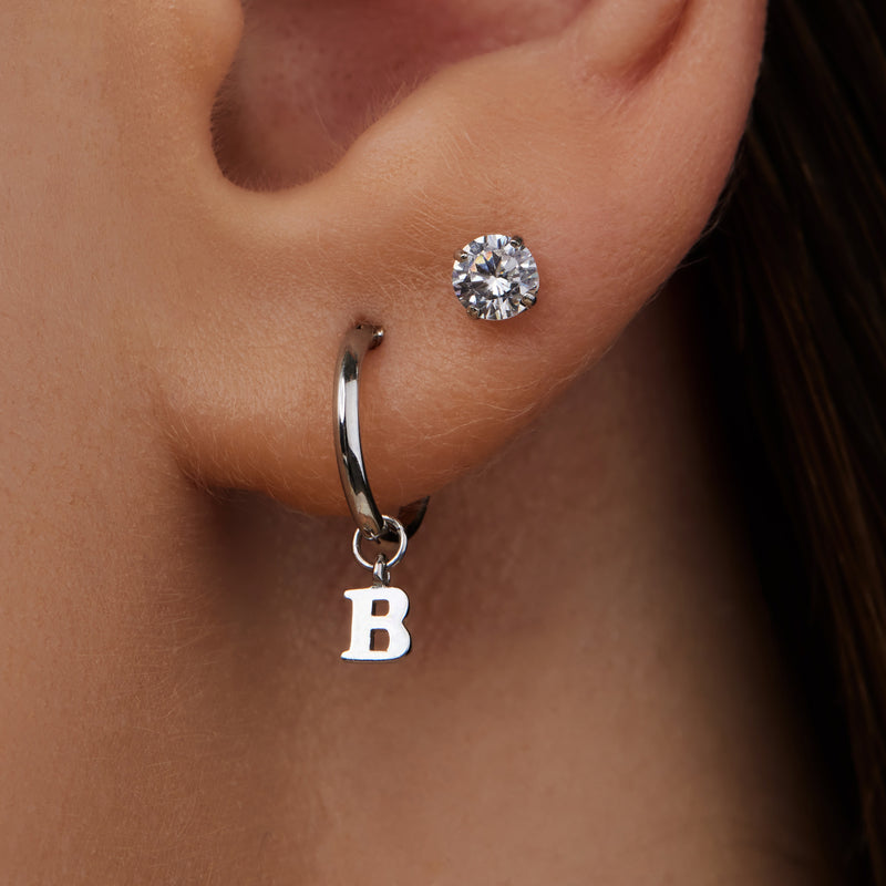 Isabel Bernard Saint Germain Lourdes 14 Carat Whitegold Ear Studs IB360205-zoom-