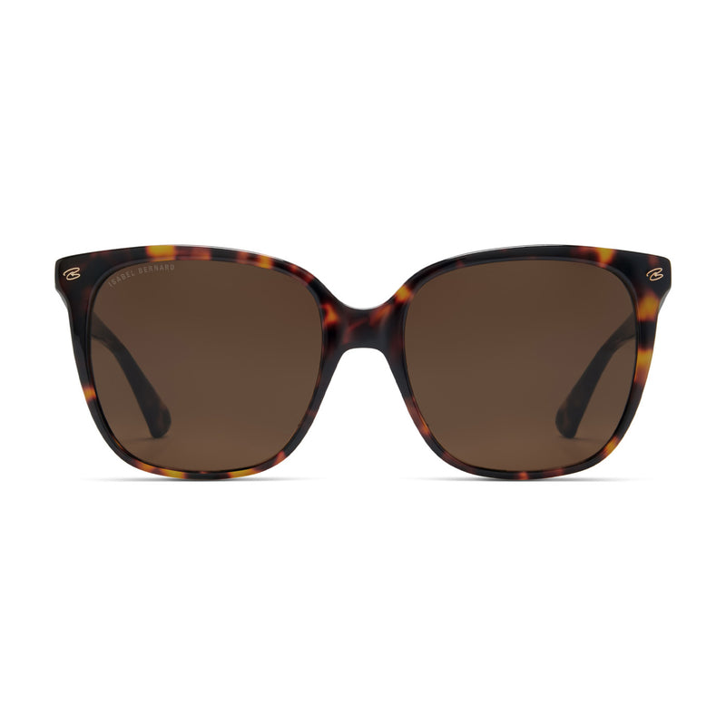 Isabel Bernard La Villette Raison Brown Tortoise Vierkante Sunglasses IB400007-14-14-zoom-