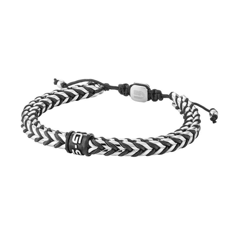 G-STAR DualShield Silver and Black Bracelet GSJ.108.01-zoom-