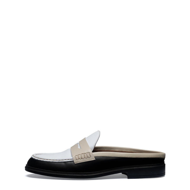 Vendôme Blandine Black And White Calfskin Leather Mules With White Details IB51016-10170-35-zoom-