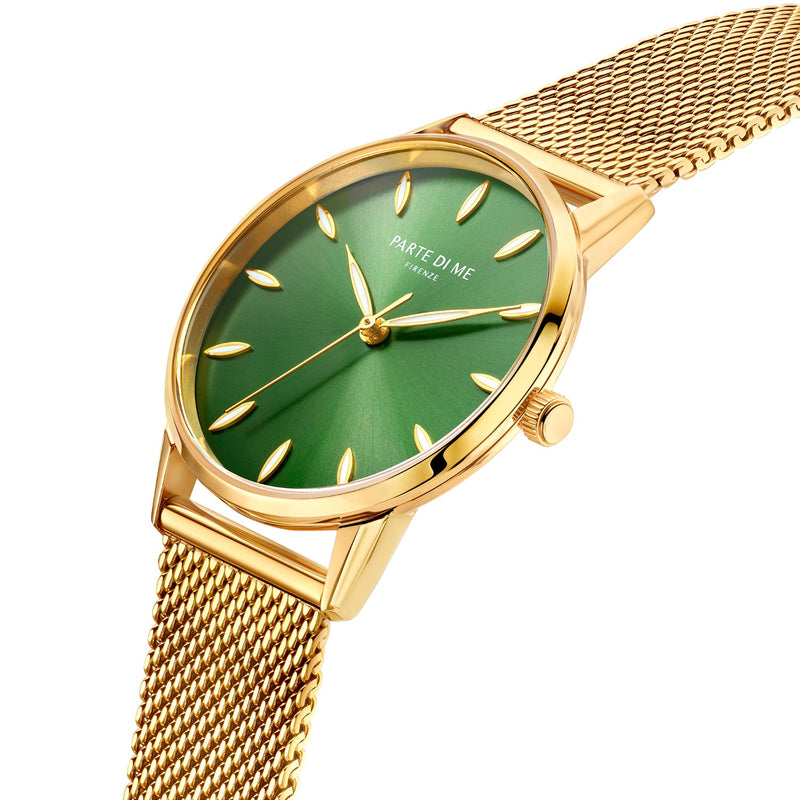 Parte Di Me Orologio round ladies watch gold coloured and green PDM09054-zoom-