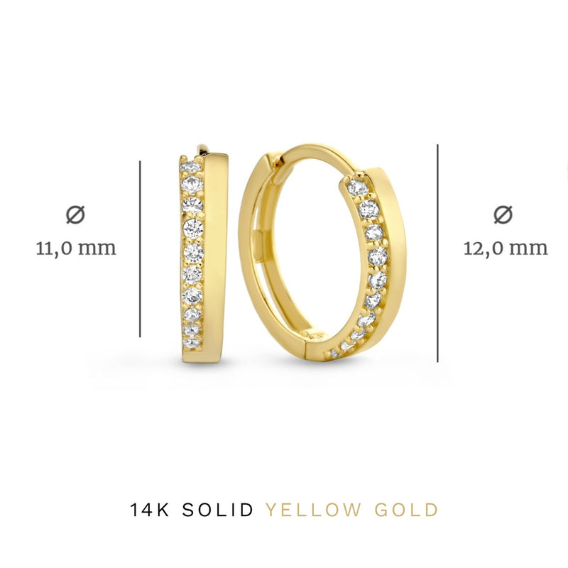 Isabel Bernard Cadeau d'Isabel 14 Carat Golden Earrings Set IB90096-zoom-