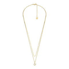 Fossil Sutton Gold Coloured Stainless Steel Necklace JF04906710