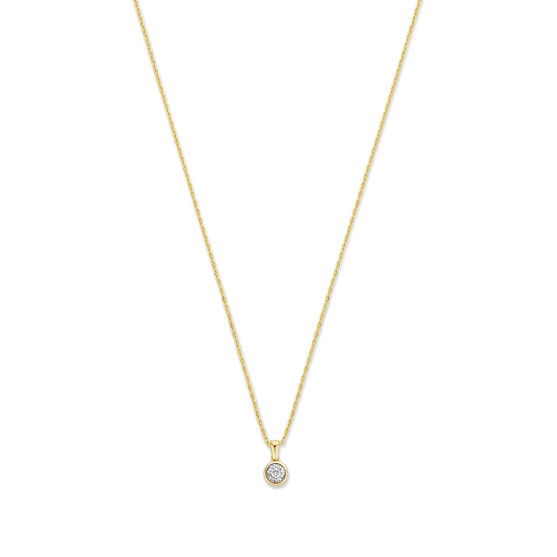 Isabel Bernard De La Paix Inaya 14 Carat Golden Necklace | diamond 0.03 ct | IBD350019-zoom-