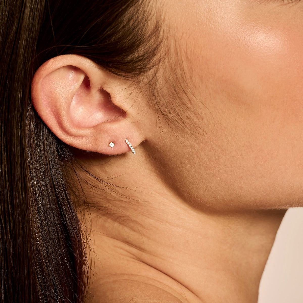 Blush Gold Hoop Earrings 7268YZI