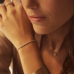 Isabel Bernard De la Paix Alfie 14 Carat Golden Tennis Bracelet | diamond 0.36 ct | IBD320007