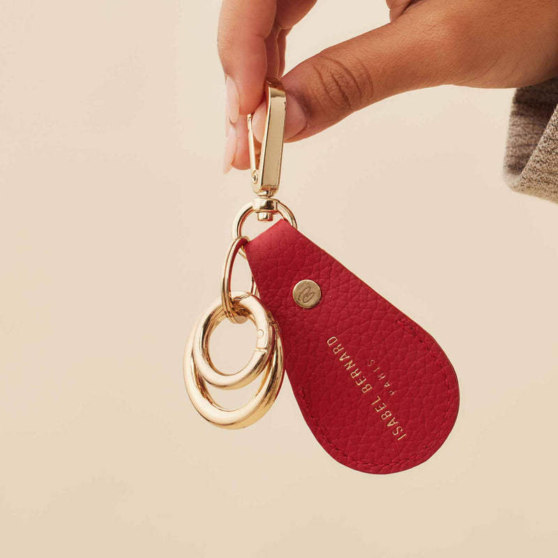 Isabel Bernard Honoré Filou Rood Calfskin Airtag Key Pendant IB66000-050-zoom-