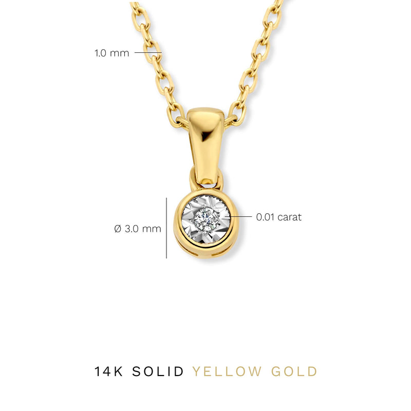 Isabel Bernard De La Paix Inaya 14 Carat Golden Necklace | diamond 0.01 ct | IBD350021-zoom-