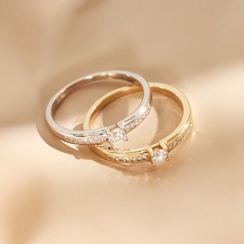 Isabel Bernard De la Paix Madeline 14 Carat Gold Ring | diamond 0.20 ct | IBD330016-48-zoom-