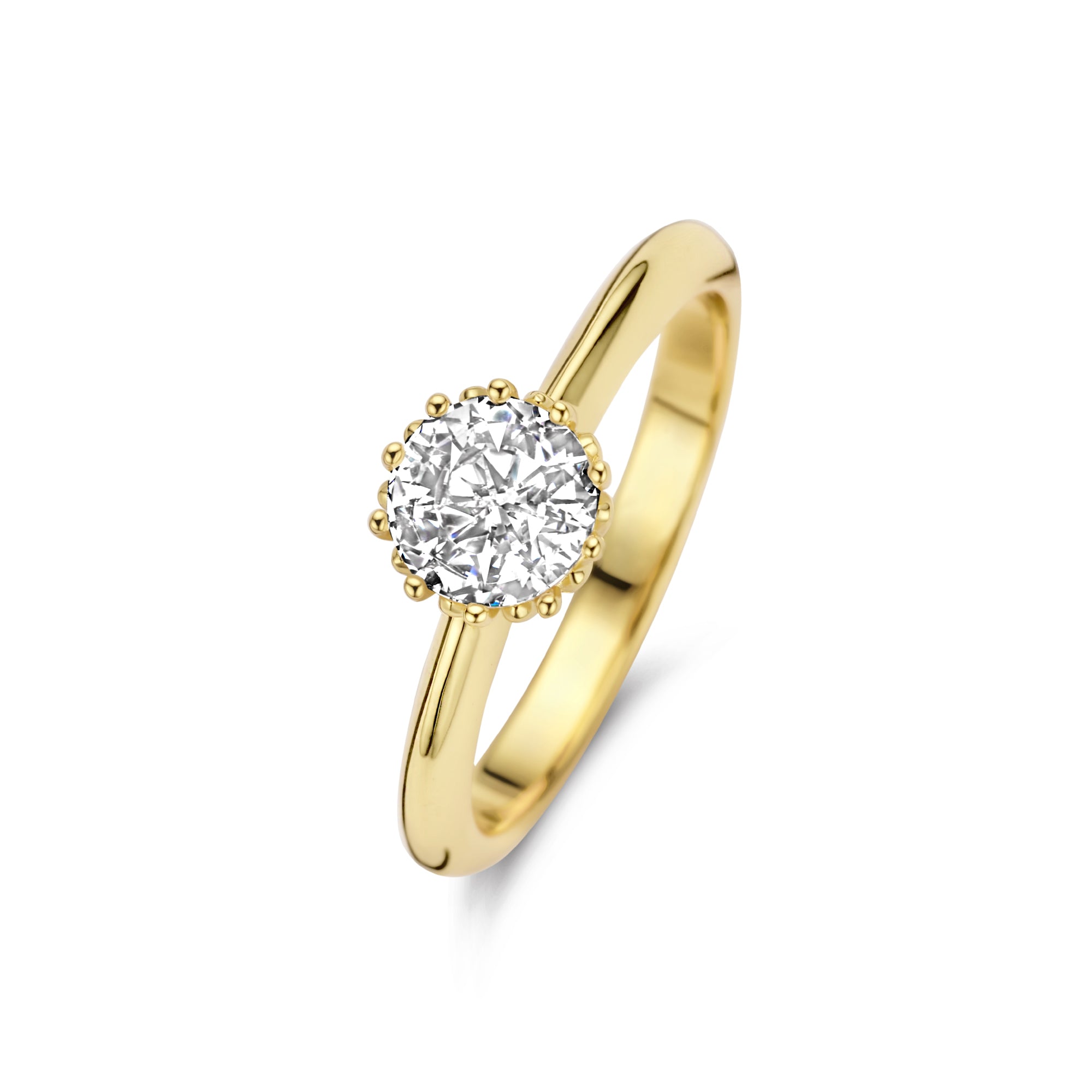Parte Di Me Cento Luci Rosia 925 sterling Silver gold plated Ring PDM33041-52