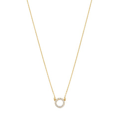 Beloro Jewels Monte Napoleone Irene 9 karat gold necklace with zirconia stones BO340048