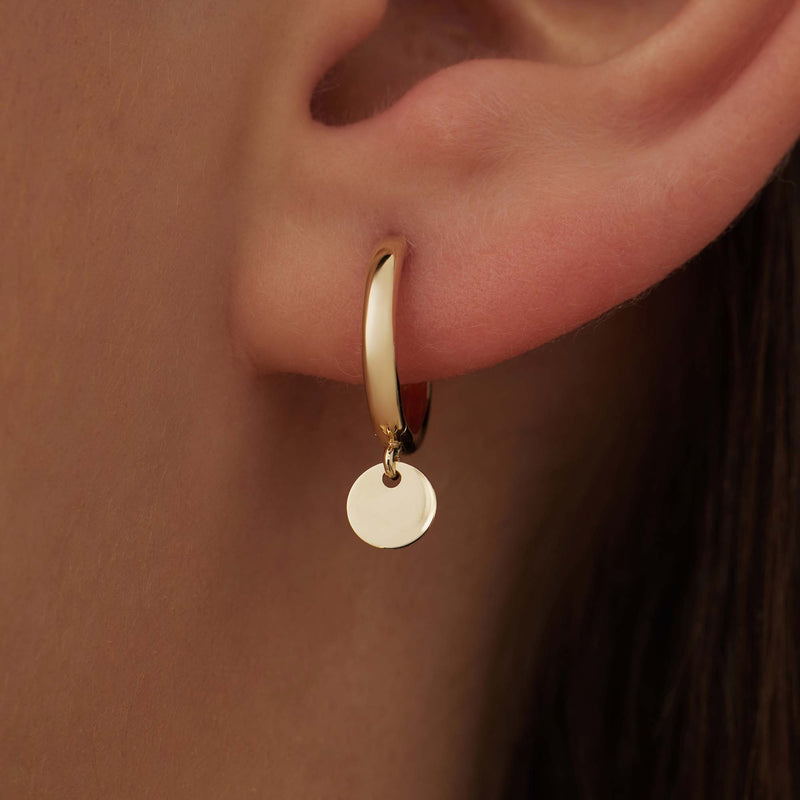 Isabel Bernard Le Marais Jeanne 14 Carat Golden Hoop Earrings IB360250-zoom-