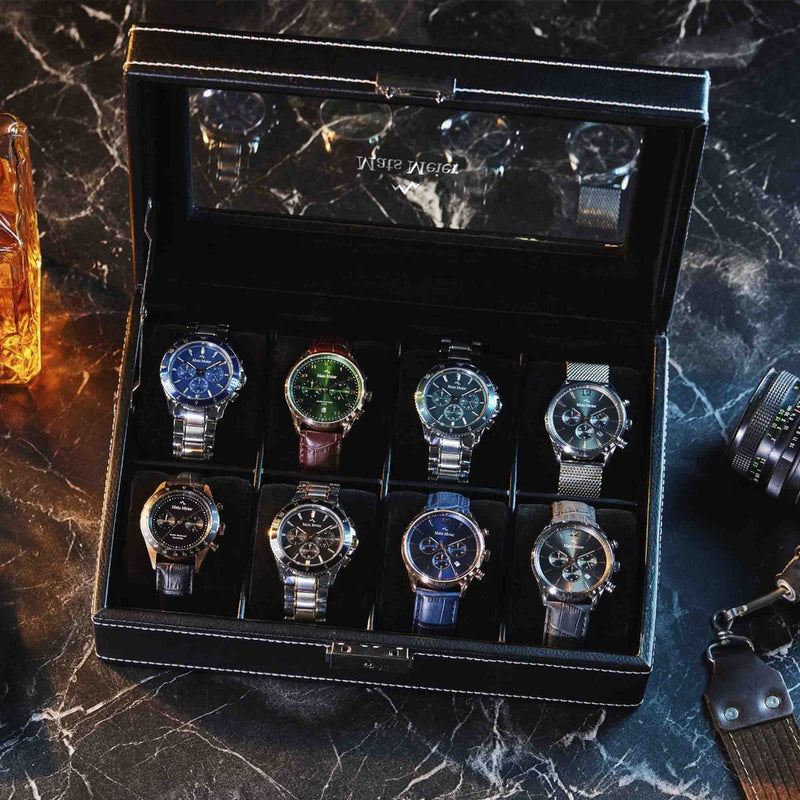 Mats Meier Mont Fort Black Watchbox voor 8 Watchs-zoom-