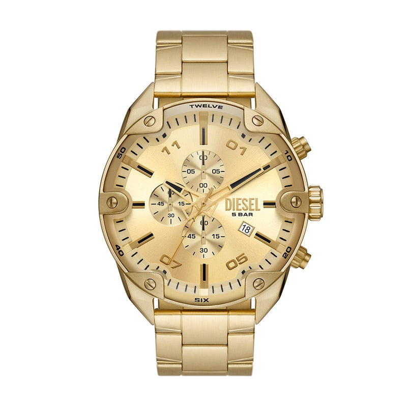 Diesel Spiked Gold Watch DZ4608-zoom-