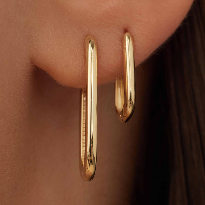 Isabel Bernard Rivoli Aimée 14 Carat Golden Hoop Earrings IB360237-zoom-