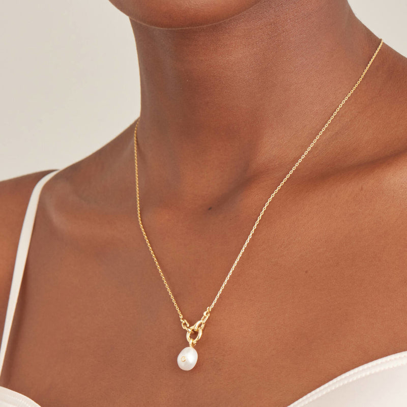 Ania Haie Pearl Power Gold Necklace AH-N043-03G-zoom-