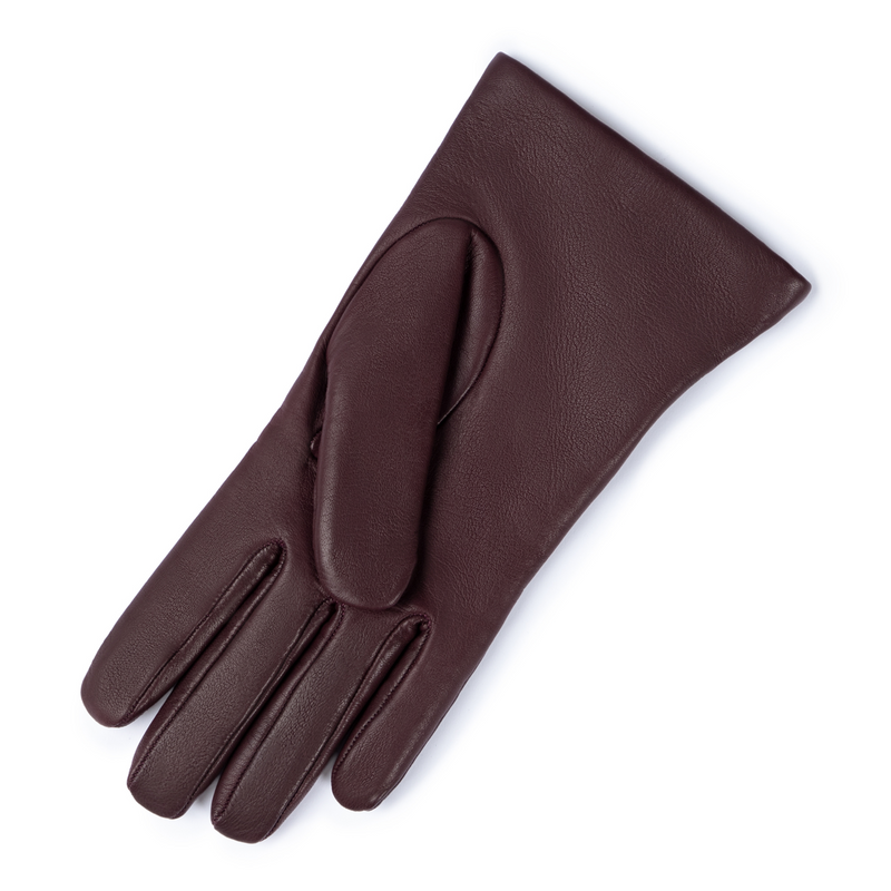 Isabel Bernard Honoré Eleanor Bordeaux Red goatskin leather gloves IB67000-352-7.5-zoom-