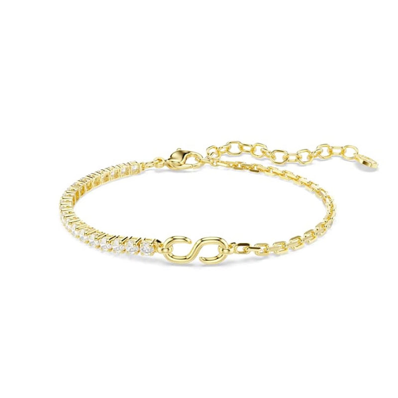 Swarovski Matrix Tennis Gold-Tone Chain Bracelet 5753925-zoom-