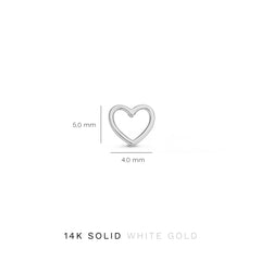 Isabel Bernard Saint Germain Amore 14 Carat Whitegold Ear Studs IB360230
