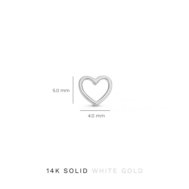 Isabel Bernard Saint Germain Amore 14 Carat Whitegold Ear Studs IB360230-zoom-