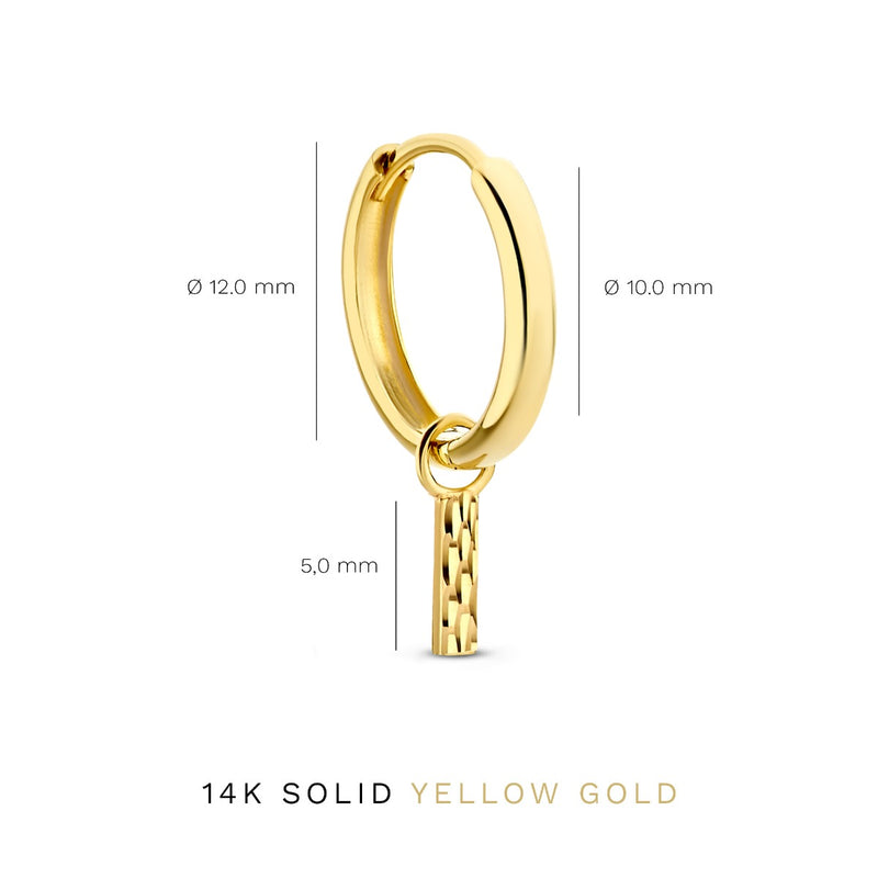 Isabel Bernard Rivoli Laura 14 Carat Golden Hoop Earrings IB360150-zoom-