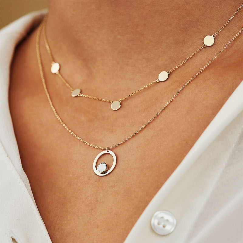 Isabel Bernard Belleville Nova 14 Carat Golden Necklace IB340029 (Length: 40.00-45.00 cm)-zoom-
