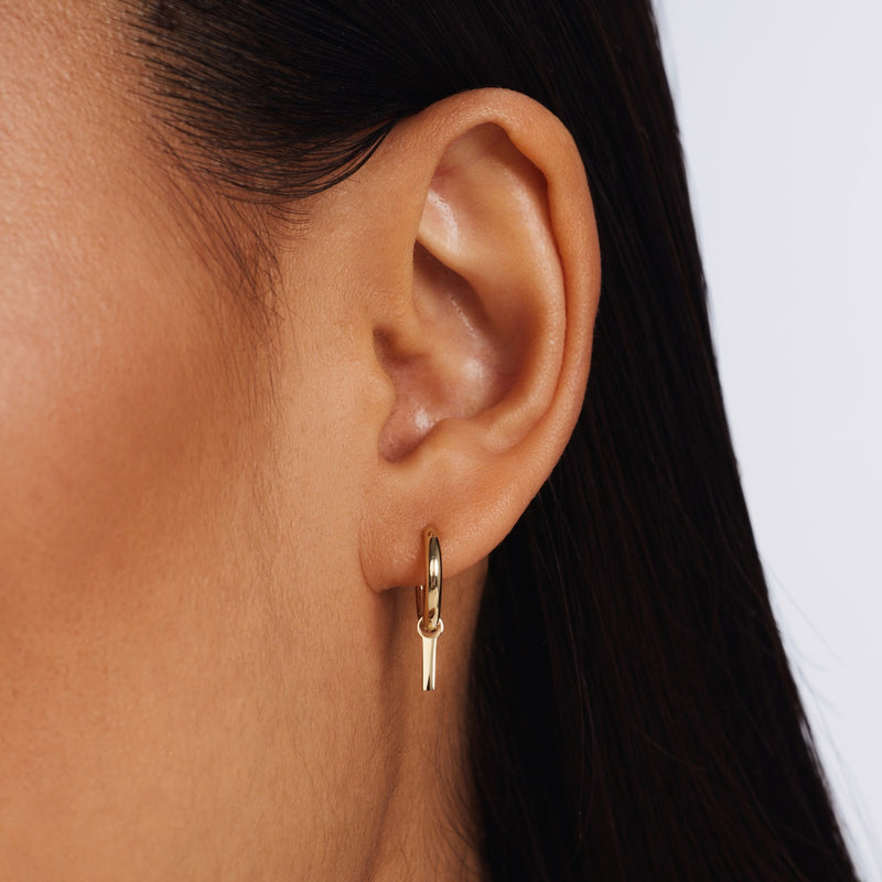 Isabel Bernard Monceau Josephine 14 Carat Golden Hoop Earrings IB360152-zoom-