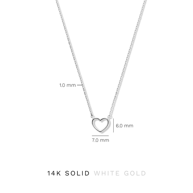 Isabel Bernard Saint Germain Amore 14 Carat White Golden Necklace IB340076-zoom-