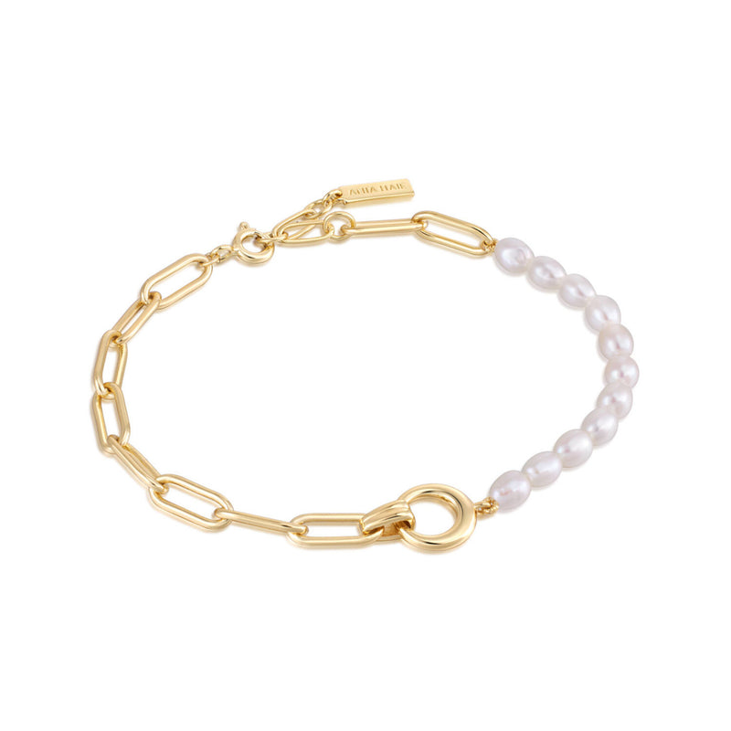 Ania Haie Pearl Power Gold Bracelet AH-B043-02G-zoom-