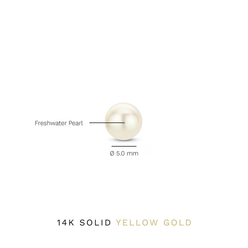 Isabel Bernard Belleville Luna 14 Carat Golden Ear Studs IB360132-zoom-