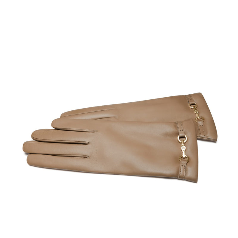 Isabel Bernard Honoré Marcelia taupe goatskin leather gloves IB67001-378-6.5-zoom-