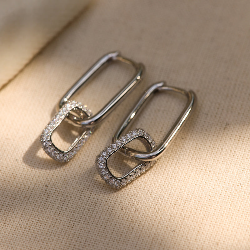 Karma Hoops Silver Hoop Earrings H232S-zoom-