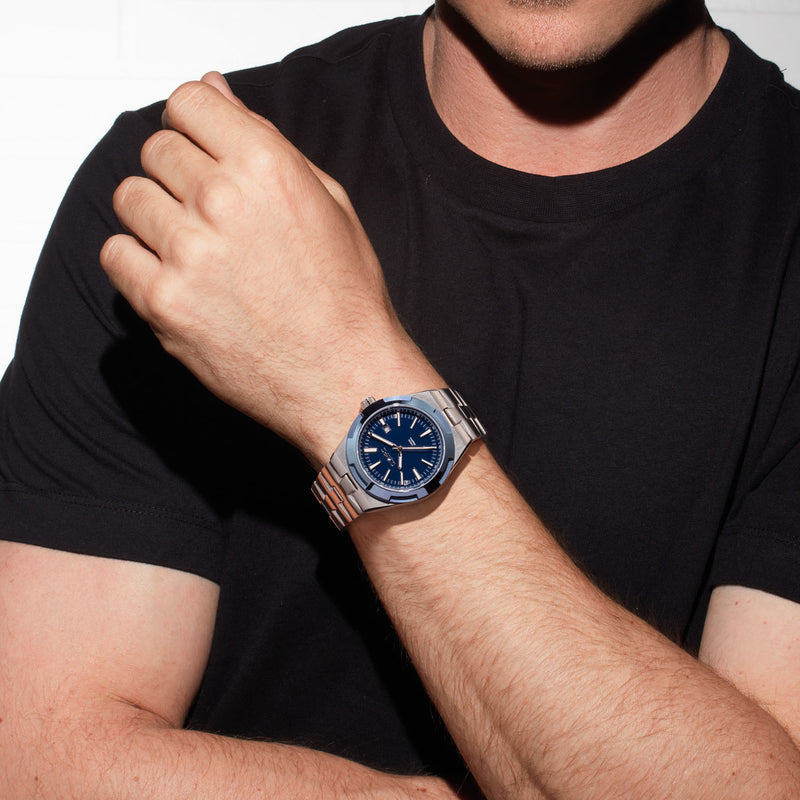 Olympic Legacy Silver and Blue Men's Watch OL75HSS005-zoom-